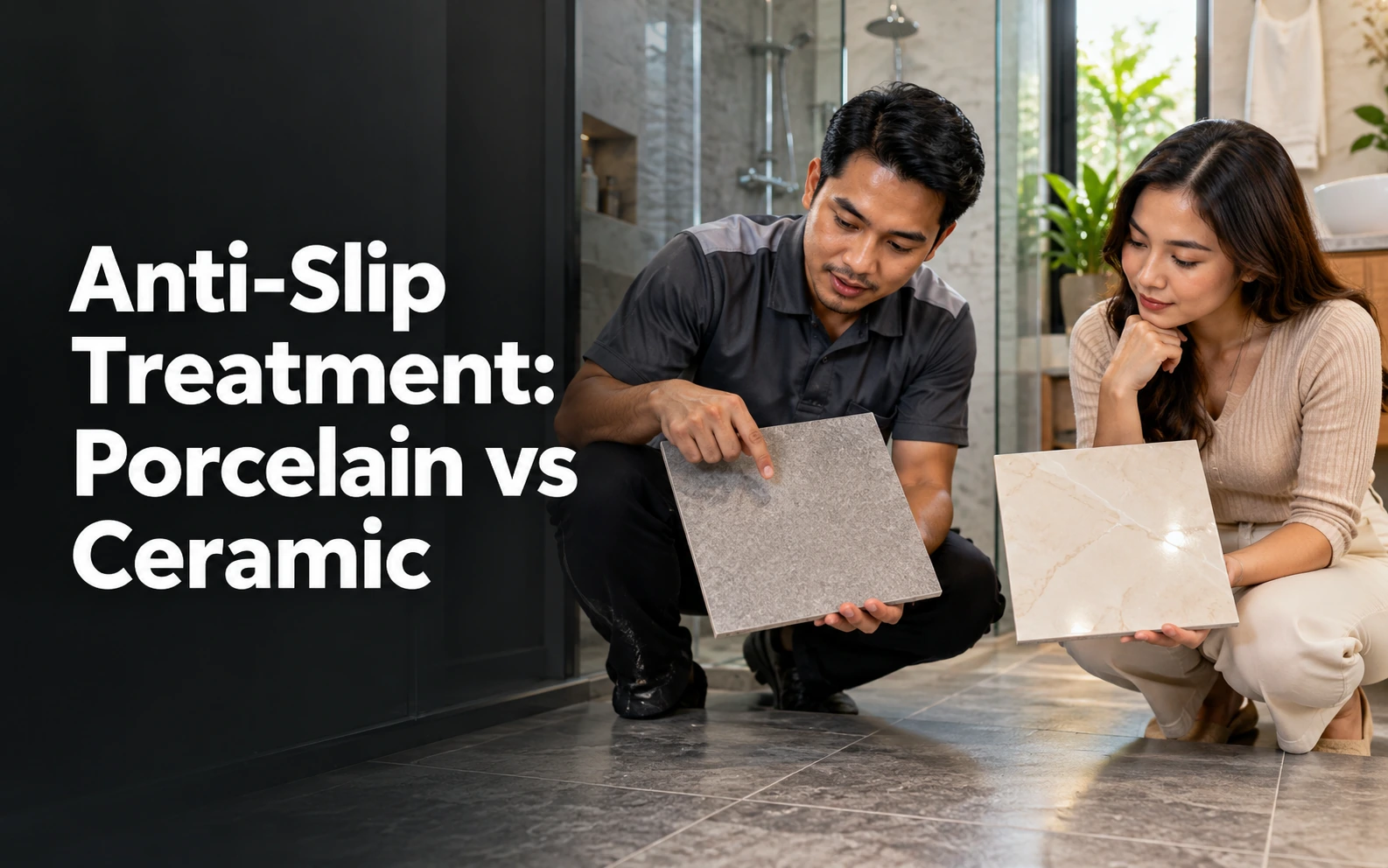 Anti-Slip Treatment: Porcelain vs Ceramic
